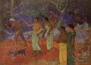 Paul Gauguin Scene from Tahitian Life oil painting on canvas